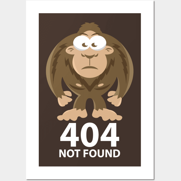 404 Bigfoot Not Found Wall Art by jrberger